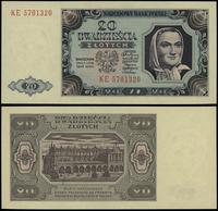 20 złotych 1.07.1948, seria KE, numeracja 570132