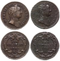 Austria, 2 x 1 krajcar, 1762 K oraz 1762 W