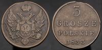 3 grosze polskie 1833/ K.G., Warszawa