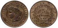5 centimów 1885 A, Paryż, piękne, Gadoury 157a