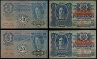 Austria, zestaw: 2 x 20 koron, 2.01.1913