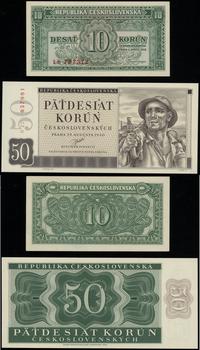 Czechosłowacja, zestaw: 10 koron 4.04.1950 i 50 koron 29.09.1950