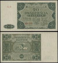 20 złotych 15.07.1947, seria B, numeracja 689797