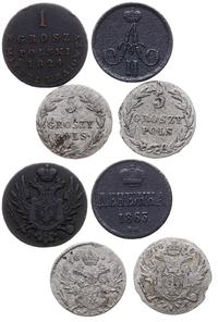 zestaw 4 monet, Warszawa, 5 groszy 1816, 5 grosz