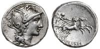 denar 110-109, Rzym, Aw: Głowa Romy w prawo, Rw:
