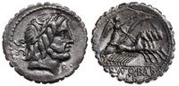 denar 83-82 pne, Rzym, Aw: Głowa Jowisza w prawo