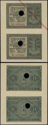 2 x 1 złoty  1.08.1941, serie BE 4355823 i BE 43