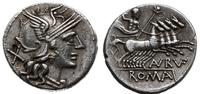 denar 144 pne, Rzym, Aw: Głowa Romy w hełmie w p