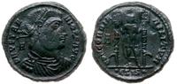 follis 350, Siscia, Aw: Popiersie cesarza w praw