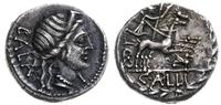 denar 92 pne, Rzym, Aw: Głowa kobiety w prawo, p
