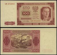 100 złotych 1.07.1948, seria GW 5712855, pięknie