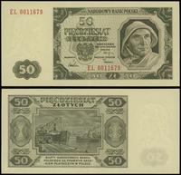 50 złotych 1.07.1948, seria EL 0011679, delikatn
