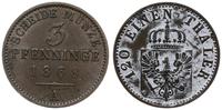 Niemcy, 3 fenigi, 1868 A
