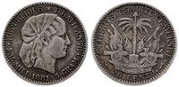 20 centimes 1881, srebro próby 835 4.90 g, KM 45