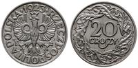 20 groszy 1923, Warszawa, nikiel, piękne, Parchi