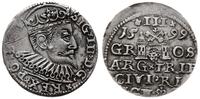 trojak 1599, Ryga, moneta czyszczona, Iger R.99.