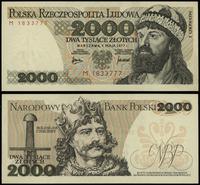 2.000 złotych 1.05.1977, seria M 1833777, ugięty