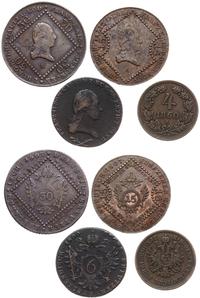 zestaw 4 monet, 30 krajcarów 1807 S, 15 krajcaró