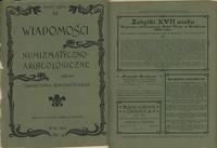 czasopisma, Wiadomości Numizmatyczno-Archeologiczne Nr 54 (4/1902)