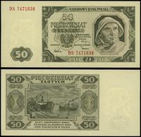 50 złotych 1.07.1948, seria DS 7471038, wyśmieni