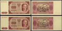 2 x 100 złotych 1.07.1948, serie HW 2612019 i KD