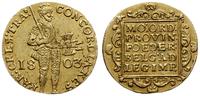 dukat 1803, Utrecht, złoto 3.46 g, pięknie zacho