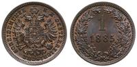 1 krajcar 1885, Wiedeń, moneta w znakomitym stan