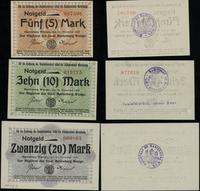 zestaw 3 bonów, 5, 10 i 20 marek 13.11.1918, ze 