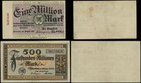 zestaw 2 bonów, 1.000.000 marek 08.1923 oraz 500