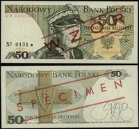 50 złotych 1.06.1982, seria DA 0000000, czerwone