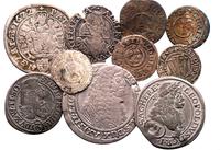 zestaw 10 sztuk monet śląskich, 15 krajcarów 166