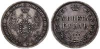 rubel 1855, Petersburg, ładna patyna, moneta w ł