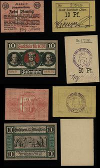 zestaw 4 bonów, Olsztyn, 10 fenigów 1.04.1921; O