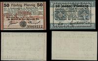 zestaw 2 bonów, Nowy Staw, 10 fenigów 1.04.1919;