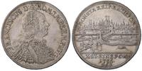 talar 1756/I.C.B., tło monety cyzelowane