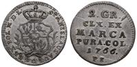półzłotek 1766 FS, Warszawa, tarcza herbowa szer
