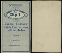 Polska, bon na 1 złoty, ok. 1860-1865