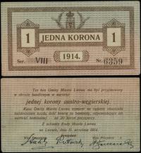 1 korona 11.09.1914, seria VIII 6359, podpisy St