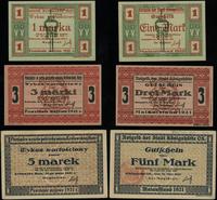 zestaw bonów, 1, 3 i 5 marek 31.05.1921, razem 3