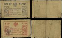 zestaw bonów, 50 groszy i 1 złoty 30.03.1945, ra