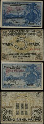 zestaw 2 bonów, 5 marek 16.03.1921, numeracja 16