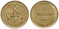 10 marek 1878 , Helsinki, złoto 3.21 g, bardzo ł