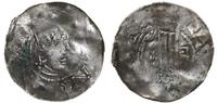denar 1002-1024, Głowa króla w koronie w prawo /