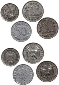 zestaw 4 monet, 1 x 1 marka 1939 Berlin, 1 x 1 m