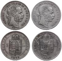 2 x 1 forint 1878, 1879, Kremnica, razem 2 sztuk