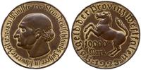 10.000 marek 1923, miedź złocona 44 mm, patyna, 