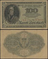 100 marek polskich 15.02.1919, seria D 227125, z