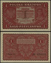 1 marka polska 23.08.1919, seria I-GJ 424619, ni
