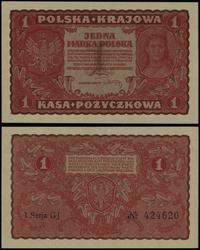 1 marka polska 23.08.1919, seria I-GJ 424620, zł