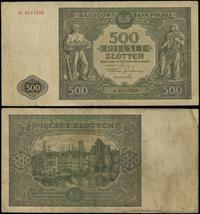 500 złotych 15.01.1946, seria H 6111399, wielokr
